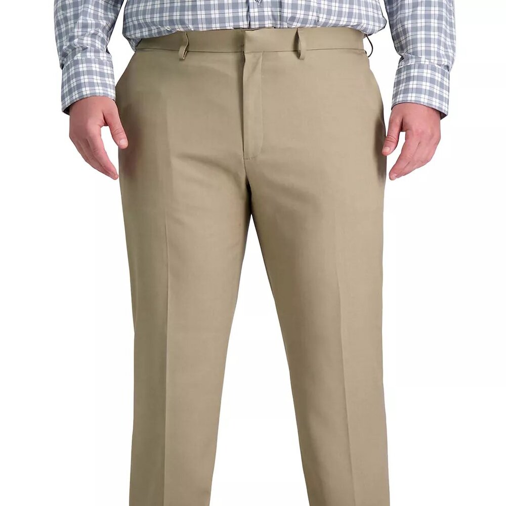 Haggar Big Men Iron Free Premium Comfort Stretch Khaki Dress Pants 50x29